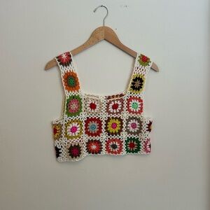 Colorful Crochet Crop Top